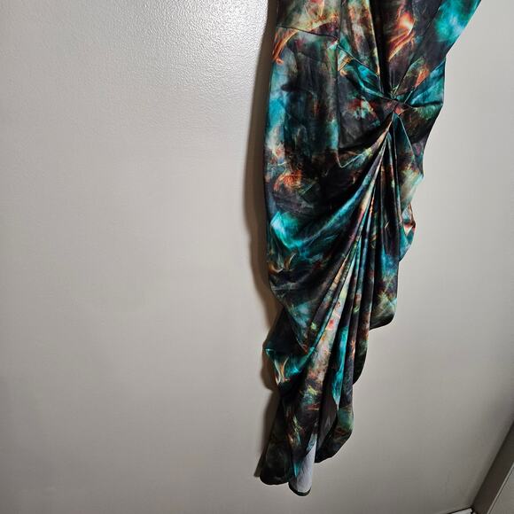 Pretty Little Thing Sexy Satin Strappy Midi Dress Sz 8 - Picture 6 of 14